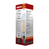 Satco 4.5w LED B11 3000K-2000K Warm Dimming Candelabra Base Clear Finish Bulb - BulbAmerica