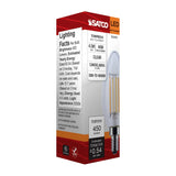 Satco 4.5w LED B11 3000K-2000K Warm Dimming Candelabra Base Clear Finish Bulb_1
