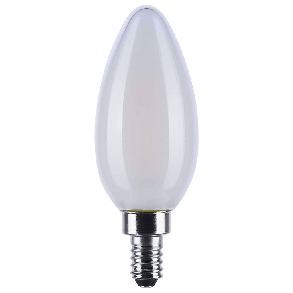 Satco 4.5w LED B11 3000K-2000K Warm Dimming Candelabra Base Frost Finish Bulb