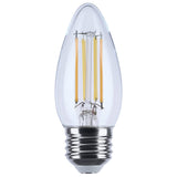 Satco 4.5w LED B11 3000K-2000K Warm Dimming Medium Base Clear Finish Bulb
