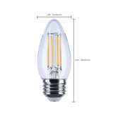 Satco 4.5w LED B11 3000K-2000K Warm Dimming Medium Base Clear Finish Bulb_2