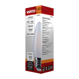 Satco 4.5w LED B11 3000K-2000K Warm Dimming Medium Base Frost Finish Bulb - BulbAmerica