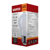 Satco 4.5w LED A15 3000K-2000K Warm Dimming Medium Base Frost Finish Bulb - BulbAmerica