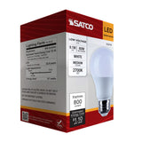 Satco 9.1w A19 LED 2700K CCT Selectable E26 Base 12V-24VAC 12V-34VDC Bulb - BulbAmerica