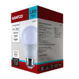 Satco 9.1w A19 LED 5000K CCT Selectable E26 Base 12V-24VAC 12V-34VDC Bulb_1