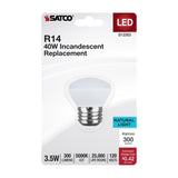 Satco 3.5w R14 LED E26 Medium Base 120v 5000K CCT Frosted Finish Bulb - BulbAmerica