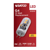 Satco 2w T4 LED 12v Bi Pin G4 Base 3000K Clear Finish Bulb - BulbAmerica
