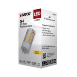Satco 3w T5 LED 120v Bi Pin G4 Base 3000K Clear Finish Bulb_1