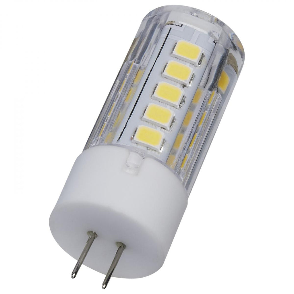 Satco 3w T5 LED 120v Bi Pin G4 Base 5000K Clear Finish Bulb