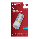 Satco 3w T5 LED 120v Bi Pin G4 Base 5000K Clear Finish Bulb - BulbAmerica