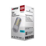 Satco 3w T5 LED 120v Bi Pin G4 Base 5000K Clear Finish Bulb_1