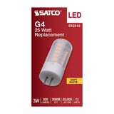 Satco 3w T5 LED12v Bi Pin G4 Base 3000K Frosted Finish Bulb - BulbAmerica