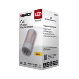 Satco 3w T5 LED12v Bi Pin G4 Base 3000K Frosted Finish Bulb_1