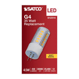 Satco 4.5w T6 LED 12v Bi Pin G4 Base 3000K Clear Finish Bulb - BulbAmerica