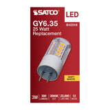 Satco 3w T5 LED 12v GY6.35 Base 3000K Clear Finish Bulb - BulbAmerica