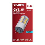 Satco 3w T5 LED 12v GY6.35 Base 5000K Clear Finish Bulb - BulbAmerica