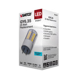 Satco 3w T5 LED 12v GY6.35 Base 5000K Clear Finish Bulb_1
