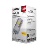 Satco 4.5w T6 LED 12v GY6.35 Base 3000K Clear Finish Bulb_1