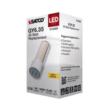 Satco 6.5w T6 LED 12v GY6.35 Base 3000K Clear Finish Bulb_1