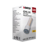 Satco 6.5w T6 LED 12v GY6.35 Base 3000K Clear Finish Bulb_2