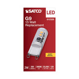 Satco 2w T4 LED 120v G9 Base 3000k Clear Finish Bulb - BulbAmerica
