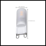 Satco 2w T4 LED 120v G9 Base 3000k Frosted Finish Bulb_3