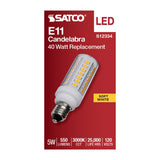 Satco 5w T6 LED 120v E11 Base 3000k Clear Finish Bulb - BulbAmerica