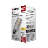 Satco 5w T6 LED 120v E11 Base 3000k Clear Finish Bulb_1