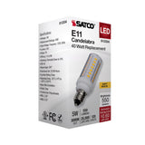 Satco 5w T6 LED 120v E11 Base 3000k Clear Finish Bulb_2