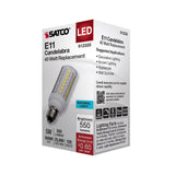 Satco 5w T6 LED 120v E11 Base 5000k Clear Finish Bulb_1