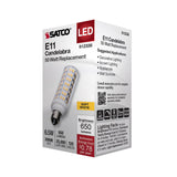 Satco 6.5w T6 LED 120v E11 Base 3000k Clear Finish Bulb_1
