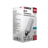 Satco 6.5w T6 LED 120v E11 Base 5000k Frosted Finish Bulb_2