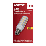 Satco 5w T6 LED 120v E12 Base 3000k Clear Finish Bulb - BulbAmerica