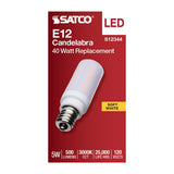 Satco 5w T6 LED 120v E12 Base 3000k Frosted Finish Bulb - BulbAmerica