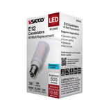 Satco 5w T6 LED 120v E12 Base 5000k Frosted Finish Bulb_1
