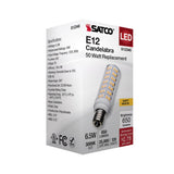 Satco 6.5w T6 LED 120v E12 Base 3000k Clear Finish Bulb_2