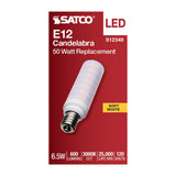 Satco 6.5w T6 LED 120v E12 Base 5000k Frosted Finish Bulb - BulbAmerica