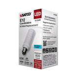 Satco 6.5w T6 LED 120v E12 Base 5000k Frosted Finish Bulb_1