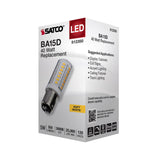 Satco 5w T6 LED 120v DC Base 3000k Clear Finish Bulb_1