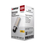 Satco 6.5w T6 LED 120v DC Base 3000k Clear Finish Bulb_1