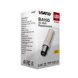 Satco 6.5w T6 LED 120v DC Base 3000k Clear Finish Bulb_2