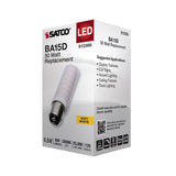 Satco 6.5w T6 LED 120v DC Base 3000k Frosted Finish Bulb_1