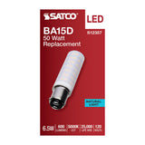 Satco 6.5w T6 LED 120v DC Base 5000k Frosted Finish Bulb - BulbAmerica