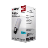 Satco 6.5w T6 LED 120v DC Base 5000k Frosted Finish Bulb_1