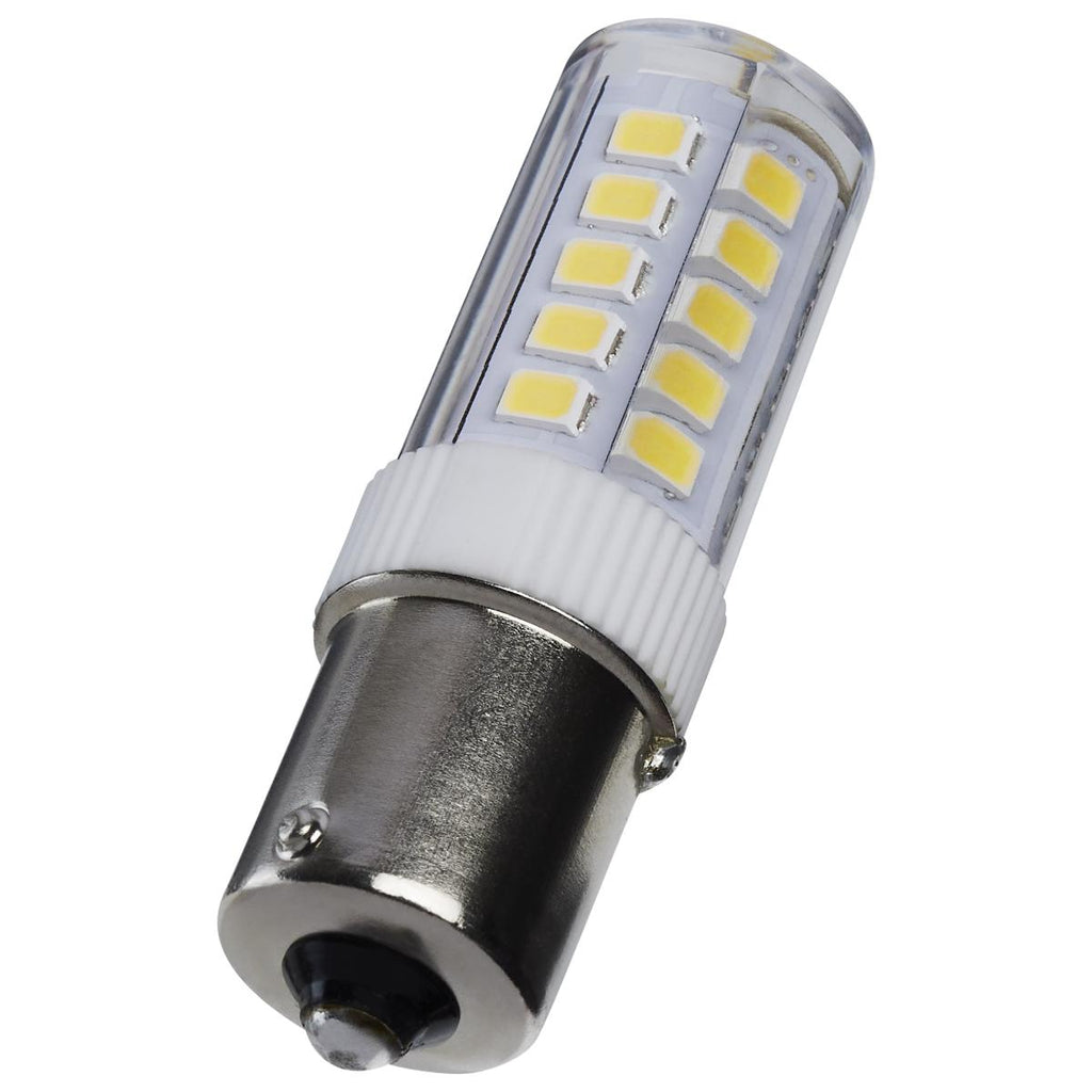 Satco 4.5w T6 LED 12v BA15s Base 3000K Clear Finish Bulb