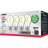 4Pk - 10.5W A19 LED Clear Medium base 3000K 120v - 75W equiv_2