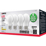 4Pk - 11W A19 LED Soft White Medium base 2700K 120v - 75W equiv_2