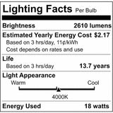 Satco 18.5w A21 LED Frost Finish Medium base 4000K 120v - 150w equiv_1