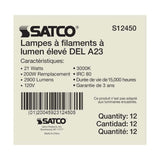 21W A23 LED Frost Finish Medium base Soft White 3000K 120v - 200W equiv_4