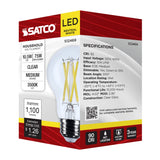Satco 10.5w A19 LED Medium Base Clear 3500K CCT 120v Bulb_1